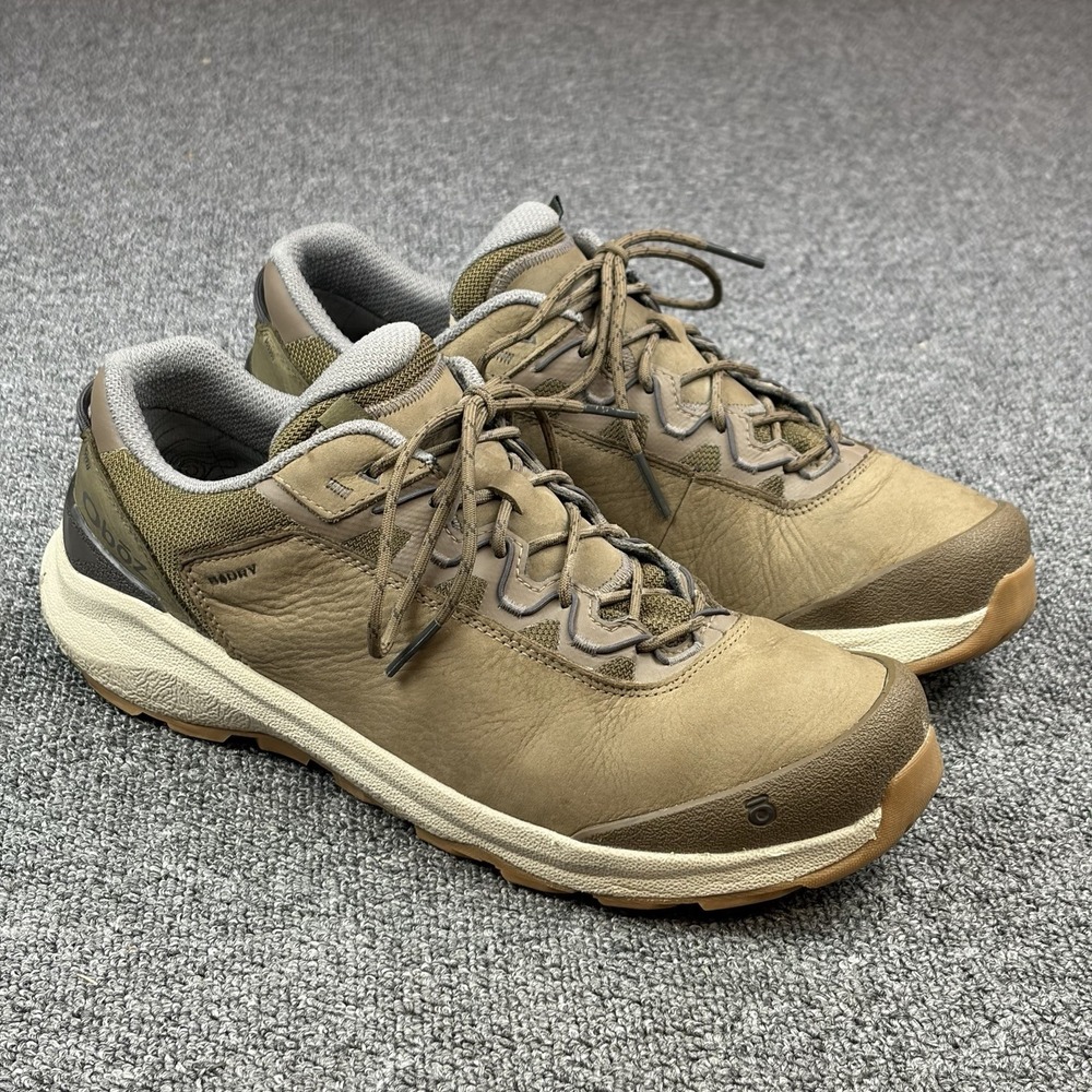 Oboz Cottonwood Low B-Dry Waterproof Hiking Shoes Men's Sz 12 Brown Leather